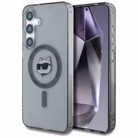 Karl Lagerfeld Button Choupette Head Printed Logo MagSafe Samsung Galaxy S25 ümbris must