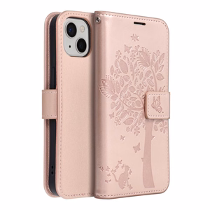 MEZZO Book ümbris jaoks IPHONE 13 tree rose kuldne