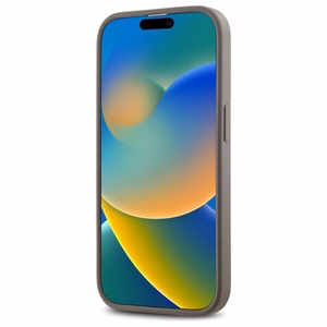 DKNY Leather Checkered Mono Pattern MagSafe iPhone 14 Pro Ümbris - Beige