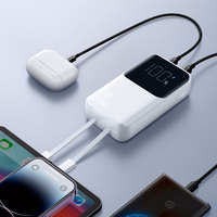 Mini-elektrijaam sisseehitatud kaablitega Joyroom JR-PBC06 30W 10000mAh - valge