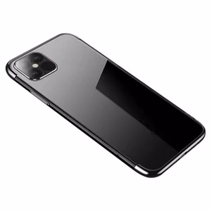 Läbipaistev värviline ümbris TPU geelist kate metallilise raamiga Xiaomi Redmi Note 11S / Note 11 mustale küljele
