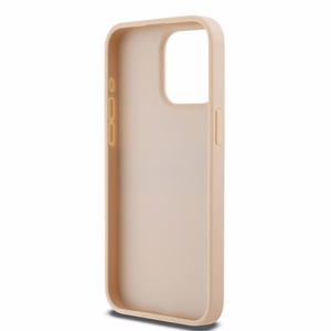 DKNY Leather Mono Stripe & Metal Logo ümbris jaoks iPhone 15 Pro Max - roosa