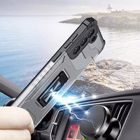 Crystal Ring Case kõva hübriidkate + magnetiline hoidik Samsung Galaxy S22 + (S22 Plus) must