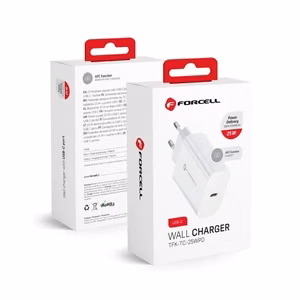 Phone laadija Forcell F-Energy USB C QC4.0 PD 3A 25W TFK-TC-25WPD valge