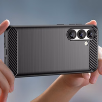 Carbon Ümbris jaoks Samsung Galaxy S25 Edge - Must