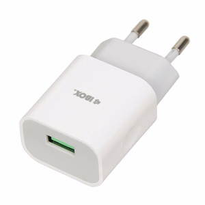 Laadija iBOX C-41 USB 2A, 1 USB port, microUSB kaabel, valge