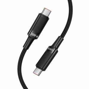 Hoco U153 Extreme USB-C–USB-C kaabel, PD, 5 A, 100 W, 1,2 m – must