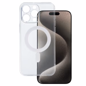TEL PROTECT MagSilicone Ümbris jaoks Iphone 15 Pro Max läbipaistev