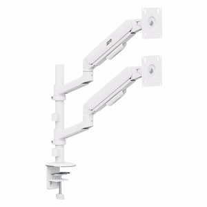 Ergo Office ER-692 W – dual gas-spring monitor arm for 17–32-inch screens, 1–10 kg per arm, matte white