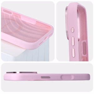 Liavec Silky ümbris metallist kaameraraamiga mudelile iPhone 18 Pro Max/17 Pro Max, roosa