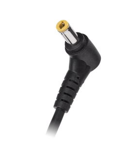Rebel nurgaga 5,5/2,5 mm DC-pistik paigalduskaabliga, 18,5 V/3,8 A