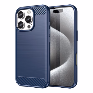 Чехол Carbon для iPhone 16 Pro - синий