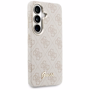 Guess ümbris 4G Script MagSafe Samsung Galaxy S26 jaoks roosa