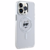 Karl Lagerfeld IML Metal Choupette Head MagSafe Ümbris jaoks iPhone 14 Pro Max - valge