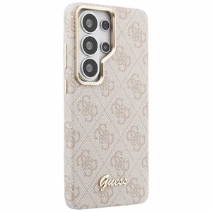 Guess ümbris 4G Script MagSafe Samsung Galaxy S26 Ultra jaoks roosa