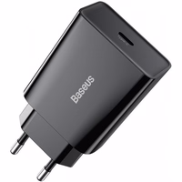 Baseus Speed Mini Quick Laadija, USB-C, PD, 3A, 20W (must)