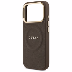 GUESS ümbris jaoks IPHONE 17 Pro compatible with MagSafe GUHMP17LPSAMSECW (PU W/ Peony Hot Stamp) brown