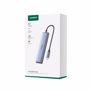 Ugreen CM473 jaotur USB-C - 2x USB-A / 2x USB-C 20cm - hall