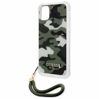Guess GUHCN61KSARKA iPhone 11 6.1" / Xr roheline/khaki värvi kõvakaaneline Camo Collection