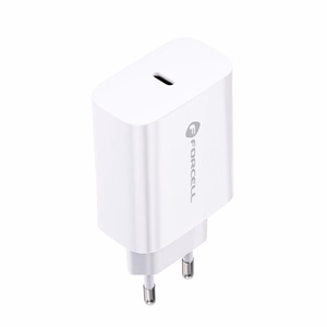 Phone laadija Forcell F-Energy USB C QC4.0 PD 3A 20W + kaabel USB C to Lightning TFK-TC-20WPD valge