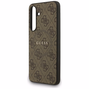 Guess 4G Ring Classic Logo MagSafe ümbris jaoks Samsung Galaxy S25 FE - brown