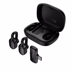 Juhtmevaba lavalier-mikrofon Hoco L27, USB C, must