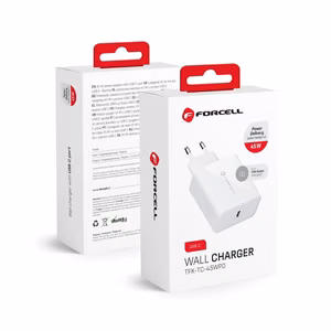 Phone laadija Forcell F-Energy USB C QC4.0 PD 3A 45W TFK-TC-45WPD valge