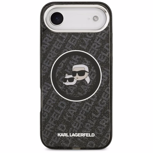 Karl Lagerfeld IML Glitter Karl & Choupette Heads Logo MagSafe iPhone Air Ümbris - Must