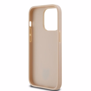 DKNY Leather Checkered Mono Pattern & Printed Stripes ümbris jaoks iPhone 14 Pro - roosa