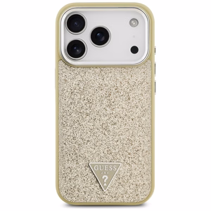 GUESS ümbris jaoks IPHONE 17 Pro compatible with MagSafe GUHMP17LPFGTSCMD (PU Glitter W/ Triangle Logo) kuldne