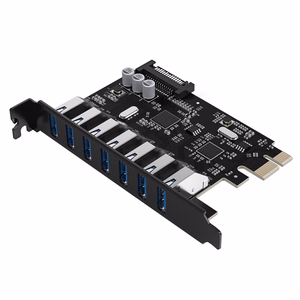 Orico PVU3 PCIe laienduskaart 7 USB 3.0 pesaga lauaarvutitele – must