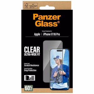 PanzerGlass Ultra-Wide Fit EasyAligner Karastatud klaas jaoks iPhone 17 / 16 Pro