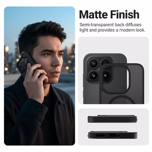 Crong Hybrid Matte Magnetic - Xiaomi 17 MagSafe ümbris (must)