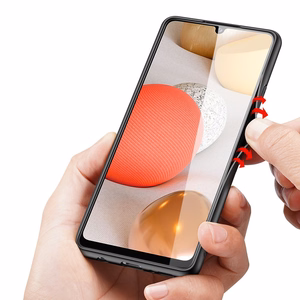 Dux Ducis Fino nailonist kattega ümbris Samsung Galaxy A42 5G musta värvi jaoks