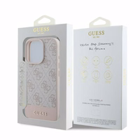 GUESS ümbris jaoks IPHONE 16 Pro GUHCP16LG4GLPI (4G PU Bottom Stripe) roosa