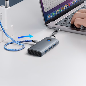 Orico PW11-5P USB-C Hub Docking Station 1x USB-A 3.0 + 2x USB-A 2.0 + 1x USB-C PD + 1x HDMI - Gray