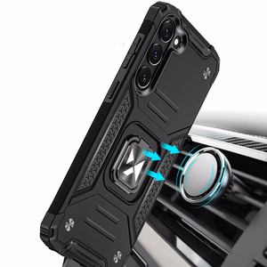 Чехол Wozinsky Ring Armor для Samsung Galaxy S23+ бронированный с магнитным кольцом-держателем чёрный