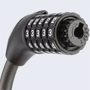 Rockbros RKS531 jalgratta lukk 5-kohalise koodiga, terastrossiga, 180 cm, LED-valgustusega - must