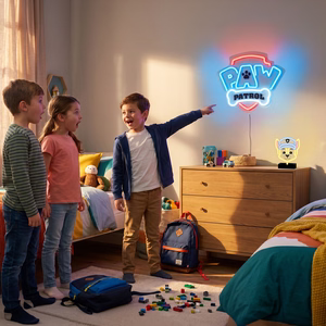 Riputatav Paw Patrol LED-neoonvalgusti pleksiklaasil – logo OW-130146