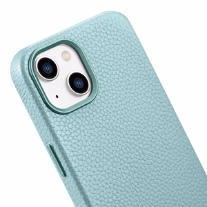 iCarer Litchi Premium nahkümbris iPhone 14 Magnetic Leather Case MagSafe rohelisega (WMI14220709-GN)