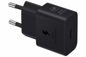Originaal Samsung EP-T2510XBEGEU USB-C PD 25W GaN laadija USB-C - USB-C kaabliga, must, blisterpakend