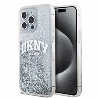 DKNY Liquid Glitter Big Logo ümbris jaoks iPhone 15 Pro - valge