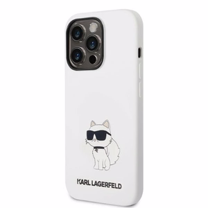 Karl Lagerfeld KLHMP14XSNCHBCH iPhone 14 Pro Max 6.7" hardcase valge/valge Silicone Choupette MagSafe