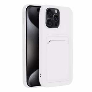 Ümbris jaoks iPhone 15 PRO MAX Card Ümbris valge