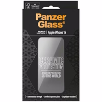 PanzerGlass Ceramic Protection ceramic glass jaoks iPhone 15 with positioner