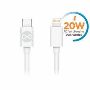 Forever kaabel USB-C - Lightning 1,0 m 20W valge