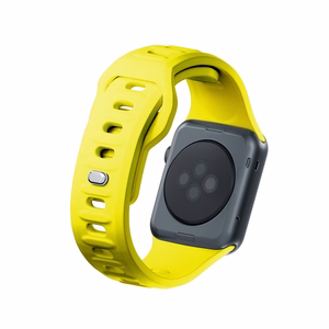 3mk silikoonrihm Apple Watchile, 38/40/41/42 mm, kollane, väike suurus
