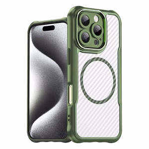 Силиконовый чехол Leading Series MagSafe для iPhone 16 Pro - зелёный