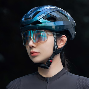 Rockbros LK-15 süsinikkiust jalgrattakiiver, suurus L (58-62cm) – Chameleon Blue