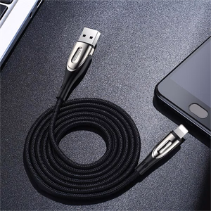 Joyroom Sharp Series S-M411 USB-A / Lightning 3A кабель 1.2m с индикатором зарядки - чёрный